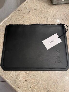 Yves Saint Laurent Beaute Black Cosmetic Pouch